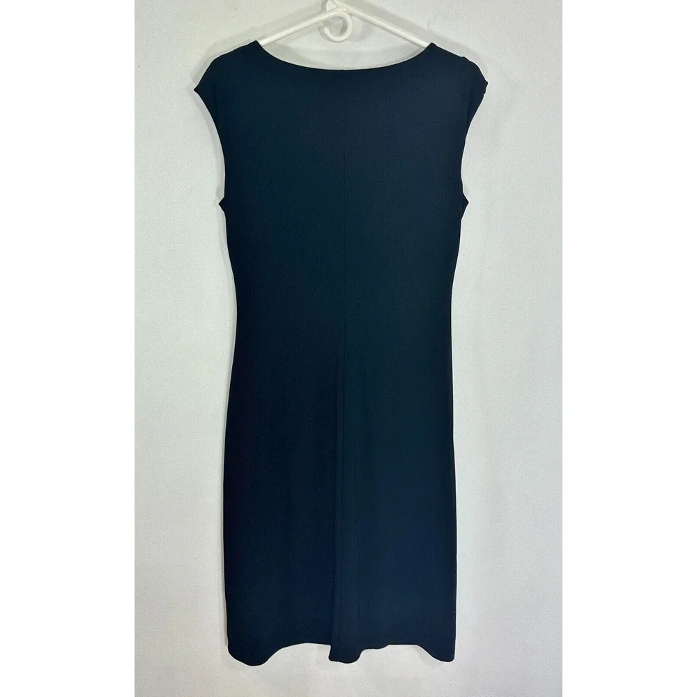Lauren Ralph Lauren Womens 12 Dress Ruched Side Black Cowl Neck - Picture 2 of 7